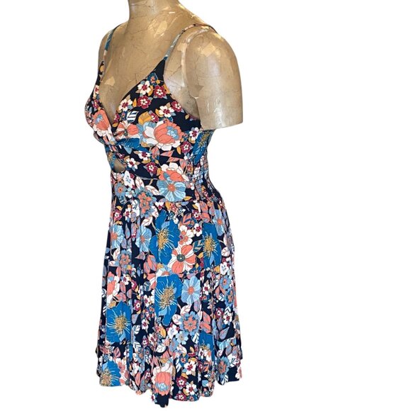 ANGIE V Neck Twist Front Cut Out Sundress Jrs Sz L #285W - Picture 4 of 8